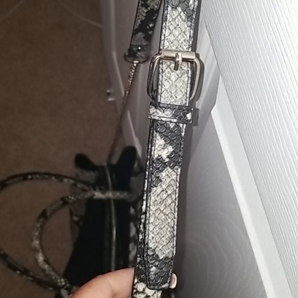 Aldo Snake Skin Leather Shoulder Purse Satchel - Picture 5 of 7